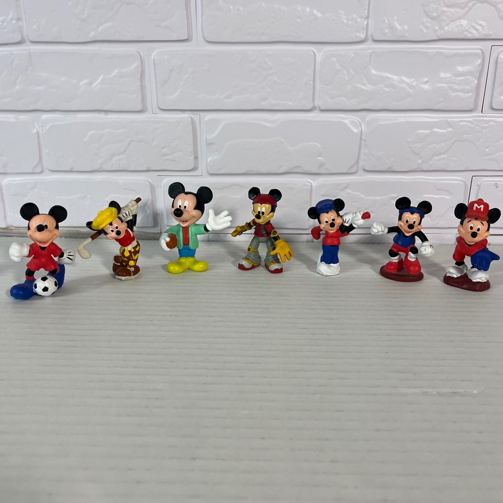Disney Mickey Mouse Sports Figurines Unisex OS Multi PVC Collectible Lot 7pc